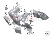 BMW Motorrad BMW 2013 C-Models C evolution (0C03) Leg shield, storage compartment
