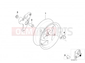 BMW Motorrad BMW 2003 C1, c1 200 C1 (0191) Cast rim, rear