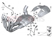 BMW Motorrad BMW 2010 S models S 1000 RR 10 (0507,0517) Exhaust system parts with mounts