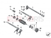BMW Motorrad BMW 2010 S models S 1000 RR 10 (0507,0517) 6-speed transmission shift components