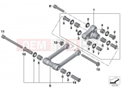 BMW Motorrad BMW 2010 S models S 1000 RR 10 (0507,0517) Pivot assembly components
