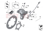 BMW Motorrad BMW 2010 S models S 1000 RR 10 (0507,0517) Rear wheel brake