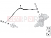 BMW Motorrad BMW 2010 S models S 1000 RR 10 (0507,0517) Brake pipe, rear, without ABS