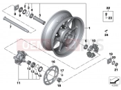 BMW Motorrad BMW 2010 S models S 1000 RR 10 (0507,0517) Cast rim, rear