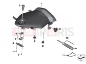 BMW Motorrad BMW 2010 S models S 1000 RR 10 (0507,0517) Dual seat-tail part