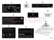 BMW Motorrad BMW 2010 S models S 1000 RR 10 (0507,0517) Labels for China