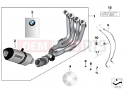 BMW Motorrad BMW 2010 S models S 1000 RR 10 (0507,0517) HP Titanium exhaust system
