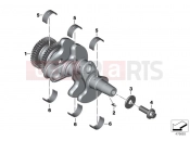 BMW Motorrad BMW 2016 F models K8x F 850 GS (0B09, 0B19) Crankshaft with bearing