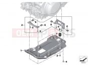 BMW Motorrad BMW 2016 F models K8x F 850 GS (0B09, 0B19) Engine skid plate plastic