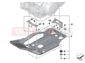 BMW Motorrad BMW 2016 F models K8x F 850 GS (0B09, 0B19) Engine skid plate aluminum