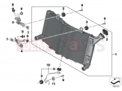 BMW Motorrad BMW 2016 F models K8x F 850 GS (0B09, 0B19) Engine radiator with mounting hardware