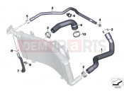 BMW Motorrad BMW 2016 F models K8x F 850 GS (0B09, 0B19) Coolant lines