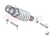 BMW Motorrad BMW 2016 F models K8x F 850 GS (0B09, 0B19) Spring strut, ESA, rear