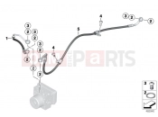 BMW Motorrad BMW 2016 F models K8x F 850 GS (0B09, 0B19) Brake pipe rear