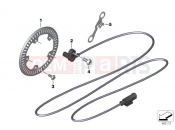 BMW Motorrad BMW 2016 F models K8x F 850 GS (0B09, 0B19) Front wheelspeed sensor