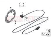 BMW Motorrad BMW 2016 F models K8x F 850 GS (0B09, 0B19) Rotational-speed sensor, rear