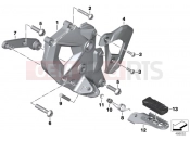 BMW Motorrad BMW 2016 F models K8x F 850 GS (0B09, 0B19) Footrest plate/footrest front left
