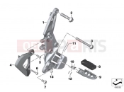 BMW Motorrad BMW 2016 F models K8x F 850 GS (0B09, 0B19) Footrest plate/footrest front right