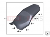BMW Motorrad BMW 2016 F models K8x F 850 GS (0B09, 0B19) Bench seat