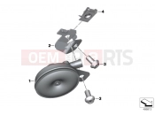 BMW Motorrad BMW 2016 F models K8x F 850 GS (0B09, 0B19) Horn