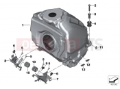 BMW Motorrad BMW 2016 R-Models K5x R 1200 GS (0A01, 0A11) Fuel tank mounting hardware