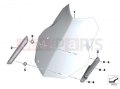 BMW Motorrad BMW 2016 R-Models K5x R 1200 GS (0A01, 0A11) Windshield / mount