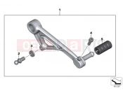 BMW Motorrad BMW 2016 R-Models K5x R 1200 GS (0A01, 0A11) Shift lever, adjustable