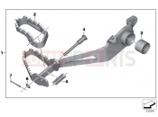 BMW Motorrad BMW 2016 R-Models K5x R 1200 GS (0A01, 0A11) Footbrake lever, adjustable