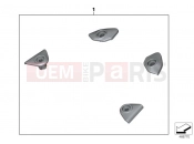 BMW Motorrad BMW 2016 R-Models K5x R 1200 GS (0A01, 0A11) Set, covers, handle sockets