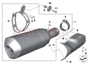 BMW Motorrad BMW 2016 R-Models K5x R 1200 RT (0A03, 0A13) Rear muffler