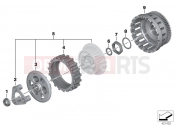 BMW Motorrad BMW 2016 R-Models K5x R 1200 RT (0A03, 0A13) Clutch - single parts