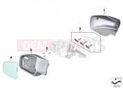 BMW Motorrad BMW 2016 R-Models K5x R 1200 RT (0A03, 0A13) Mirror, mounted parts