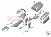 BMW Motorrad BMW 2016 R-Models K5x R 1200 RT (0A03, 0A13) Painted parts U757 blanco