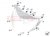 BMW Motorrad BMW 2016 R-Models K5x R 1200 RT (0A03, 0A13) Headlight mounting hardware