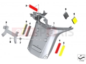 BMW Motorrad BMW 2016 R-Models K5x R 1200 RT (0A03, 0A13) License plate bracket US / reflectors