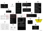 BMW Motorrad BMW 2016 R-Models K5x R 1200 RT (0A03, 0A13) Various notice stickers
