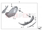 BMW Motorrad BMW 2016 R-Models K5x R 1200 RT (0A03, 0A13) Set, cylinder-head cover guard