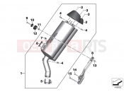 BMW Motorrad BMW 2016 C-Models C 650 Sport 16 (0C04, 0C14) Muffler catalyst/attach.parts