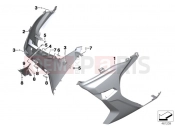 BMW Motorrad BMW 2016 C-Models C 650 Sport 16 (0C04, 0C14) Fairing side panel, front