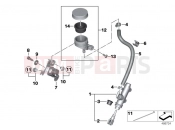 BMW Motorrad BMW 2016 S models S 1000 RR 15 (0D10,0D21) Rear brake master cylinder w container