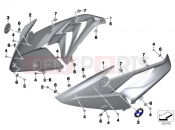 BMW Motorrad BMW 2016 S models S 1000 RR 15 (0D10,0D21) Fairing side section, front