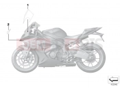BMW Motorrad BMW 2016 S models S 1000 RR 15 (0D10,0D21) Adhesive label, fairing top section