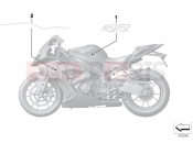 BMW Motorrad BMW 2016 S models S 1000 RR 15 (0D10,0D21) Adhesive label, fairing side panel