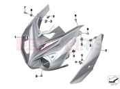 BMW Motorrad BMW 2016 S models S 1000 R (0D02, 0D12) Trim cover upper section