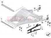 BMW Motorrad BMW 2016 S models S 1000 XR (0D03, 0D13) Trailing arm - Mounted parts