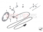 BMW Motorrad BMW 2016 S models S 1000 XR (0D03, 0D13) Front wheelspeed sensor