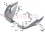 BMW Motorrad BMW 2016 S models S 1000 XR (0D03, 0D13) Engine spoiler