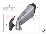 BMW Motorrad BMW 2016 S models S 1000 XR (0D03, 0D13) Sport muffler