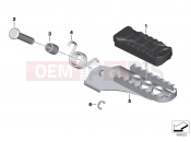 BMW Motorrad BMW 2016 G-Models G 310 GS (0G02, 0G12) Footrest, front