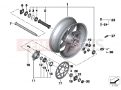 BMW Motorrad BMW 2014 S models HP4 (0D01, 0D11) Forged wheel, rear